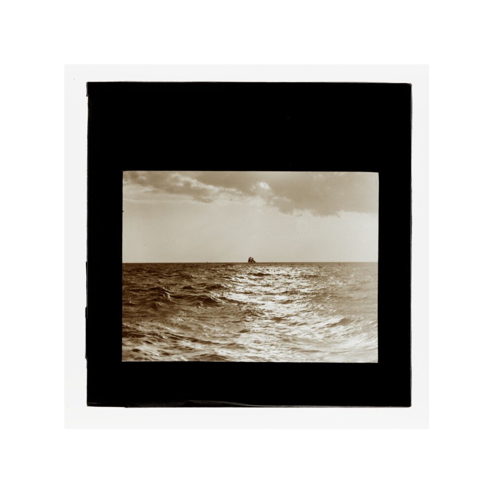 A magic lantern slide of the Bristol Channel off Lynton by Birt Acres, c. 1893. unstretched canvas small none Art Print - Science Museum Shop