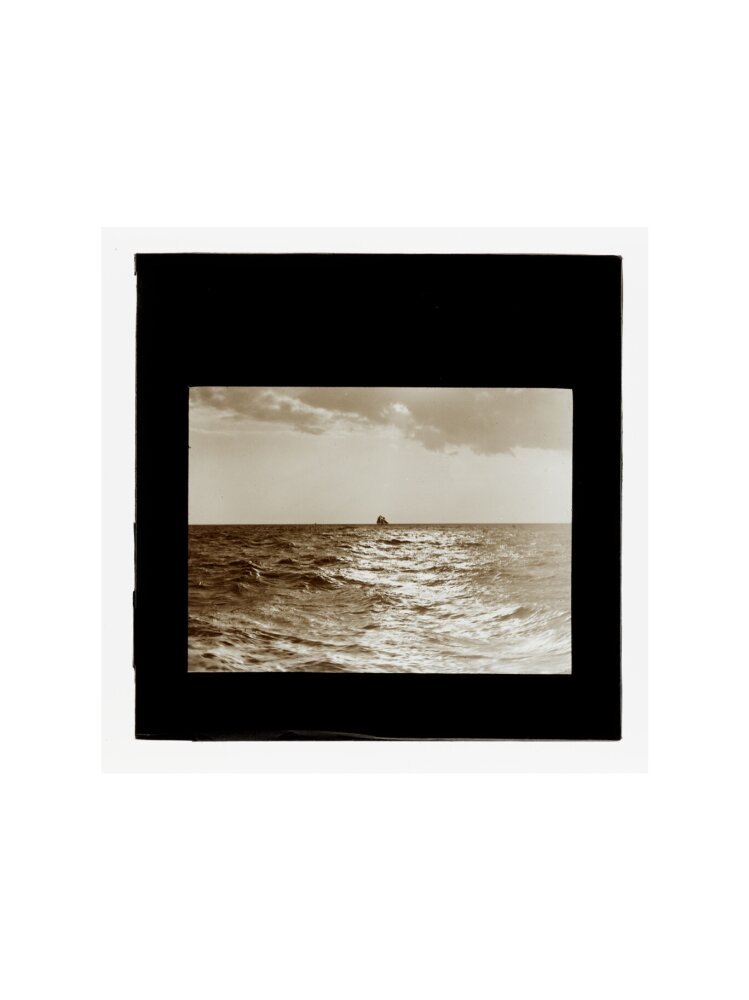 A magic lantern slide of the Bristol Channel off Lynton by Birt Acres, c. 1893. art print large none Art Print - Science Museum Shop