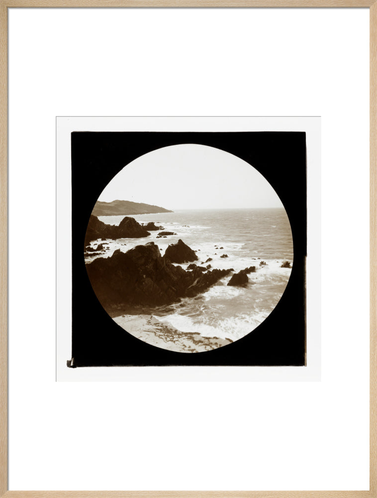 A magic lantern slide of a seascape by Birt Acres, c. 1893. art print extra large natural Art Print - Science Museum Shop