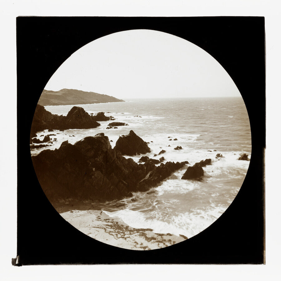 A magic lantern slide of a seascape by Birt Acres, c. 1893. Art Print - Science Museum Shop
