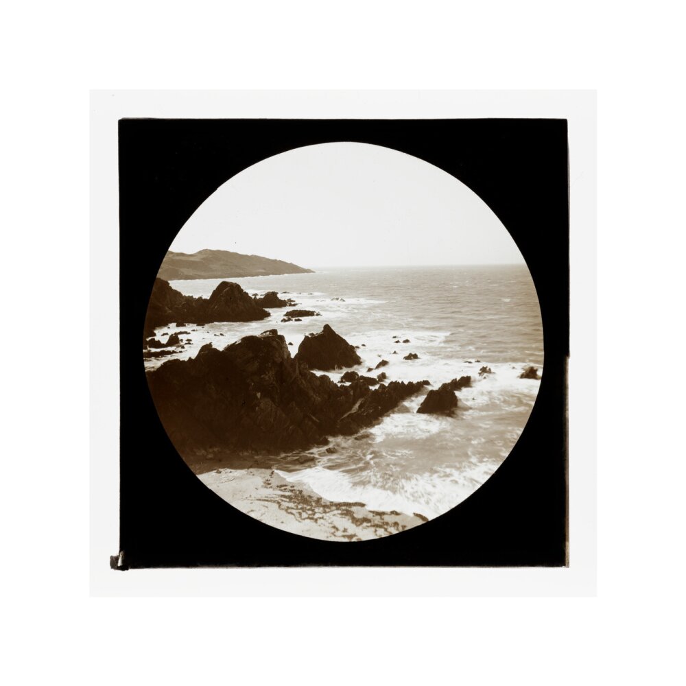 A magic lantern slide of a seascape by Birt Acres, c. 1893. unstretched canvas small none Art Print - Science Museum Shop