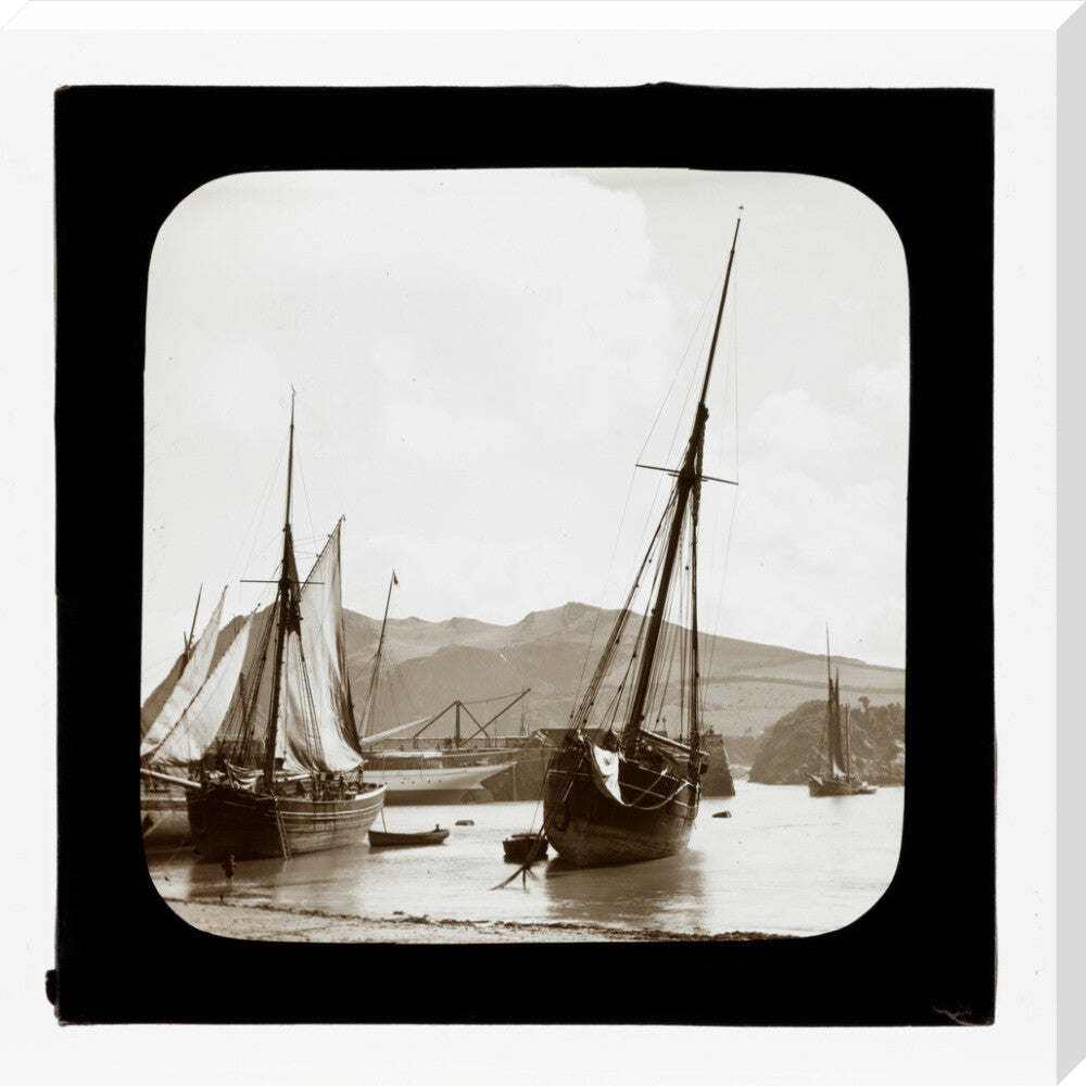 A magic lantern slide of Ilfracombe by Birt Acres, c. 1893. stretched canvas extra large none Art Print - Science Museum Shop