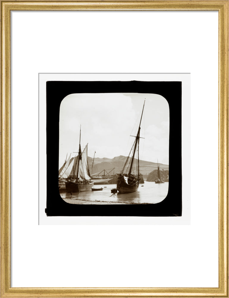 A magic lantern slide of Ilfracombe by Birt Acres, c. 1893. art print medium gold Art Print - Science Museum Shop