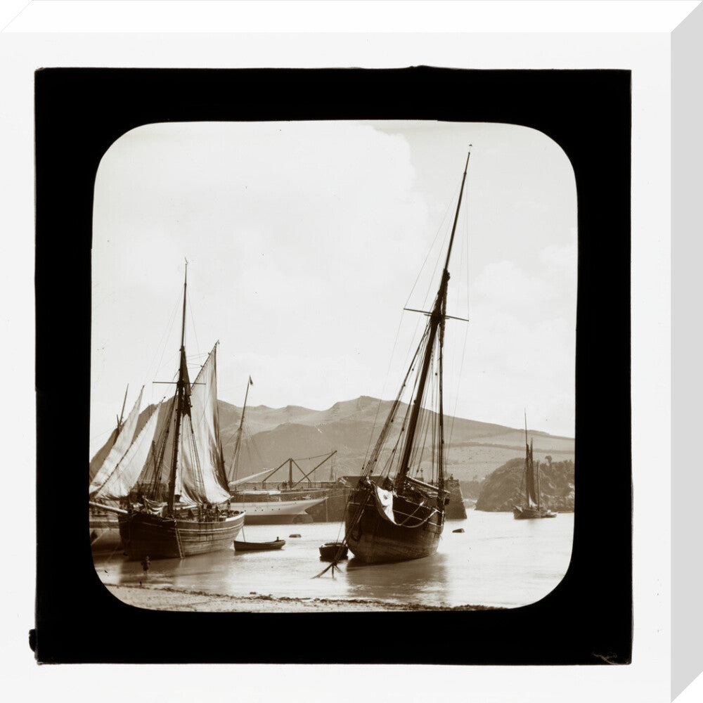 A magic lantern slide of Ilfracombe by Birt Acres, c. 1893. stretched canvas medium none Art Print - Science Museum Shop