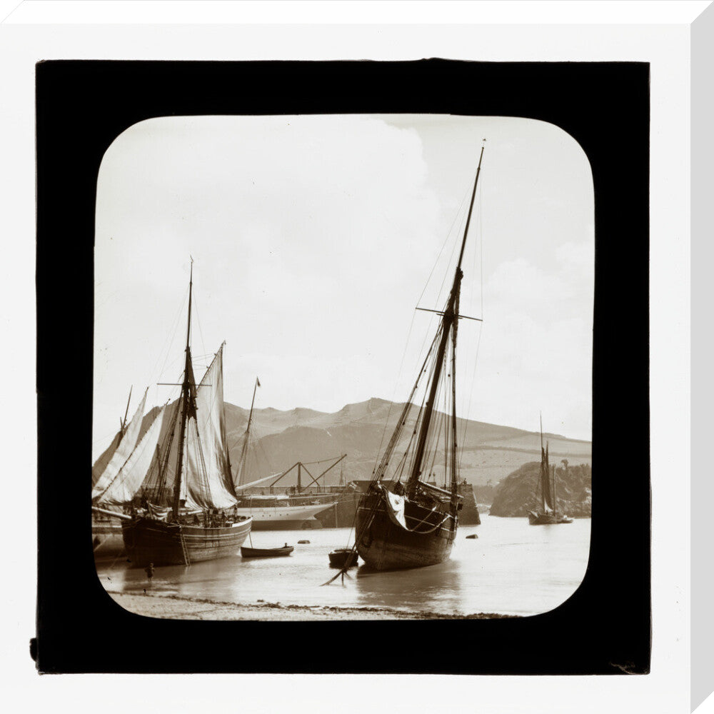A magic lantern slide of Ilfracombe by Birt Acres, c. 1893. stretched canvas large none Art Print - Science Museum Shop