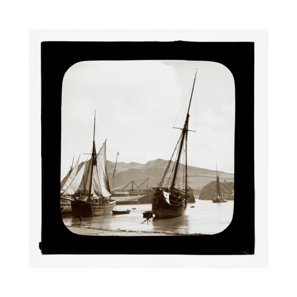 A magic lantern slide of Ilfracombe by Birt Acres, c. 1893. unstretched canvas medium none Art Print - Science Museum Shop