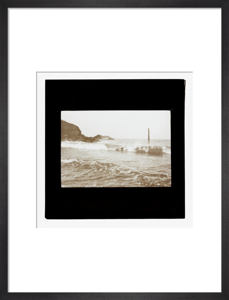A magic lantern slide of Hele Bay, North Devon by Birt Acres, c. 1893. art print medium black Art Print - Science Museum Shop