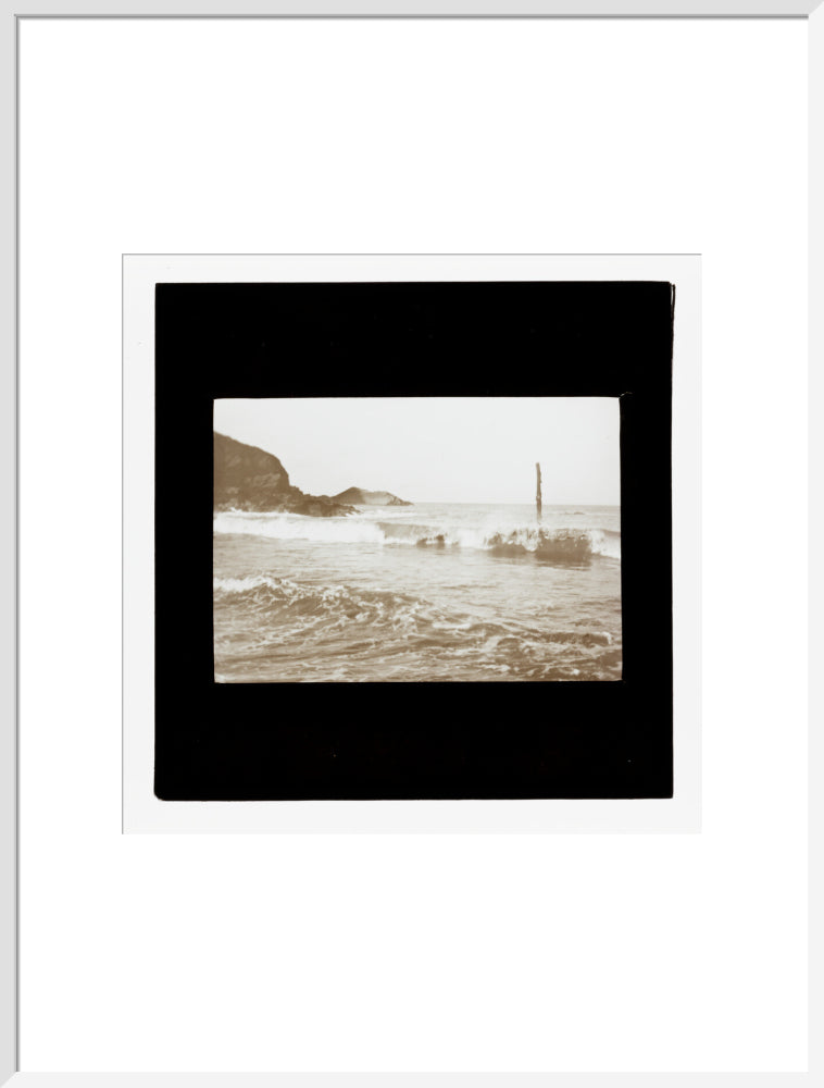 A magic lantern slide of Hele Bay, North Devon by Birt Acres, c. 1893. art print extra large white Art Print - Science Museum Shop