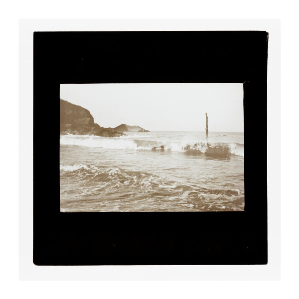 A magic lantern slide of Hele Bay, North Devon by Birt Acres, c. 1893. unstretched canvas extra large none Art Print - Science Museum Shop