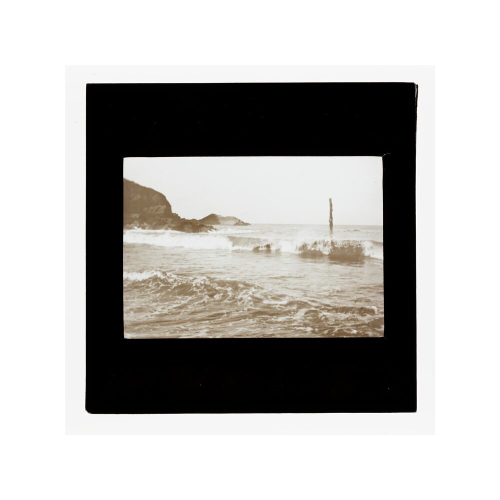 A magic lantern slide of Hele Bay, North Devon by Birt Acres, c. 1893. unstretched canvas small none Art Print - Science Museum Shop
