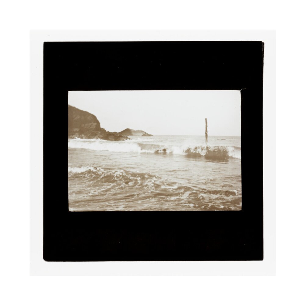 A magic lantern slide of Hele Bay, North Devon by Birt Acres, c. 1893. unstretched canvas medium none Art Print - Science Museum Shop