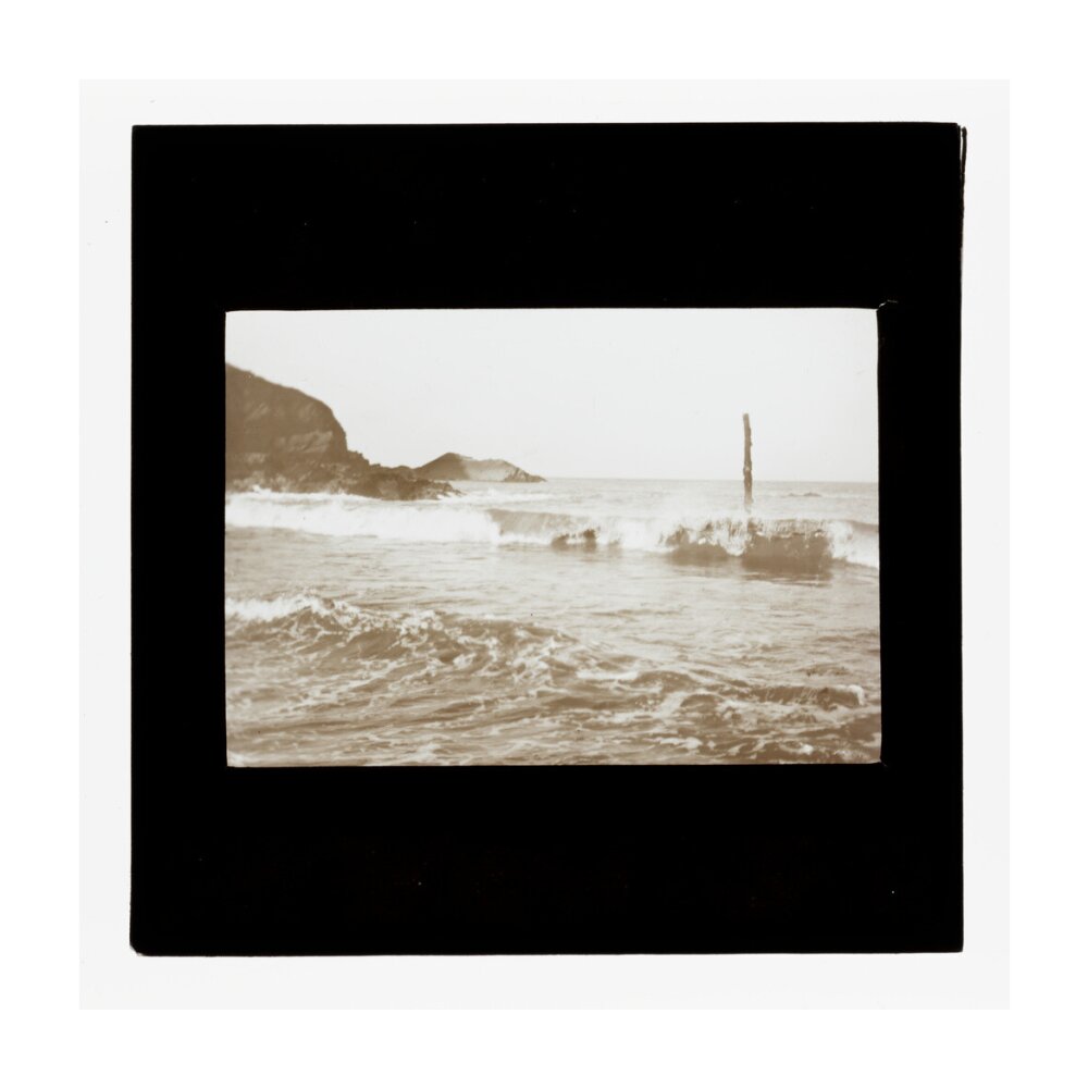 A magic lantern slide of Hele Bay, North Devon by Birt Acres, c. 1893. unstretched canvas large none Art Print - Science Museum Shop