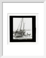 A magic lantern slide of a boat in harbour by Birt Acres, c. 1893. art print extra small white Art Print - Science Museum Shop
