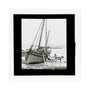 A magic lantern slide of a boat in harbour by Birt Acres, c. 1893. unstretched canvas medium none Art Print - Science Museum Shop