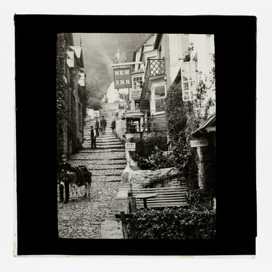 A magic lantern slide of Clovelly by Birt Acres, c. 1893. Art Print - Science Museum Shop