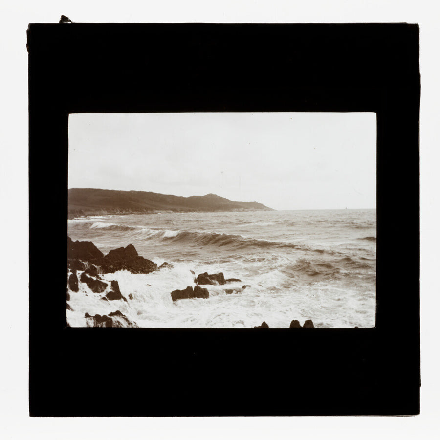 A magic lantern slide entitled 'Mortehoe, North Devon', by Birt Acres, 1893. Art Print - Science Museum Shop