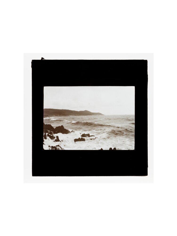 A magic lantern slide entitled 'Mortehoe, North Devon', by Birt Acres, 1893. art print medium none Art Print - Science Museum Shop