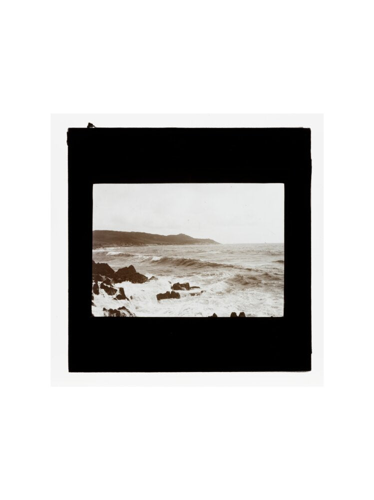 A magic lantern slide entitled 'Mortehoe, North Devon', by Birt Acres, 1893. art print large none Art Print - Science Museum Shop