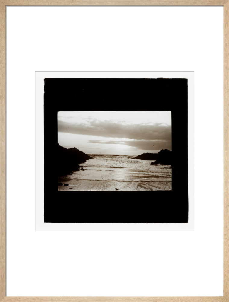 A magic lantern slide entitled 'Barrican, North Devon', by Birt Acres, 1893. art print large natural Art Print - Science Museum Shop