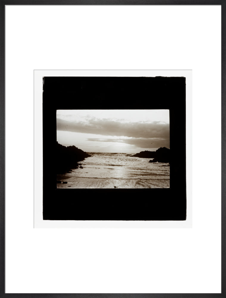 A magic lantern slide entitled 'Barrican, North Devon', by Birt Acres, 1893. art print extra large black Art Print - Science Museum Shop