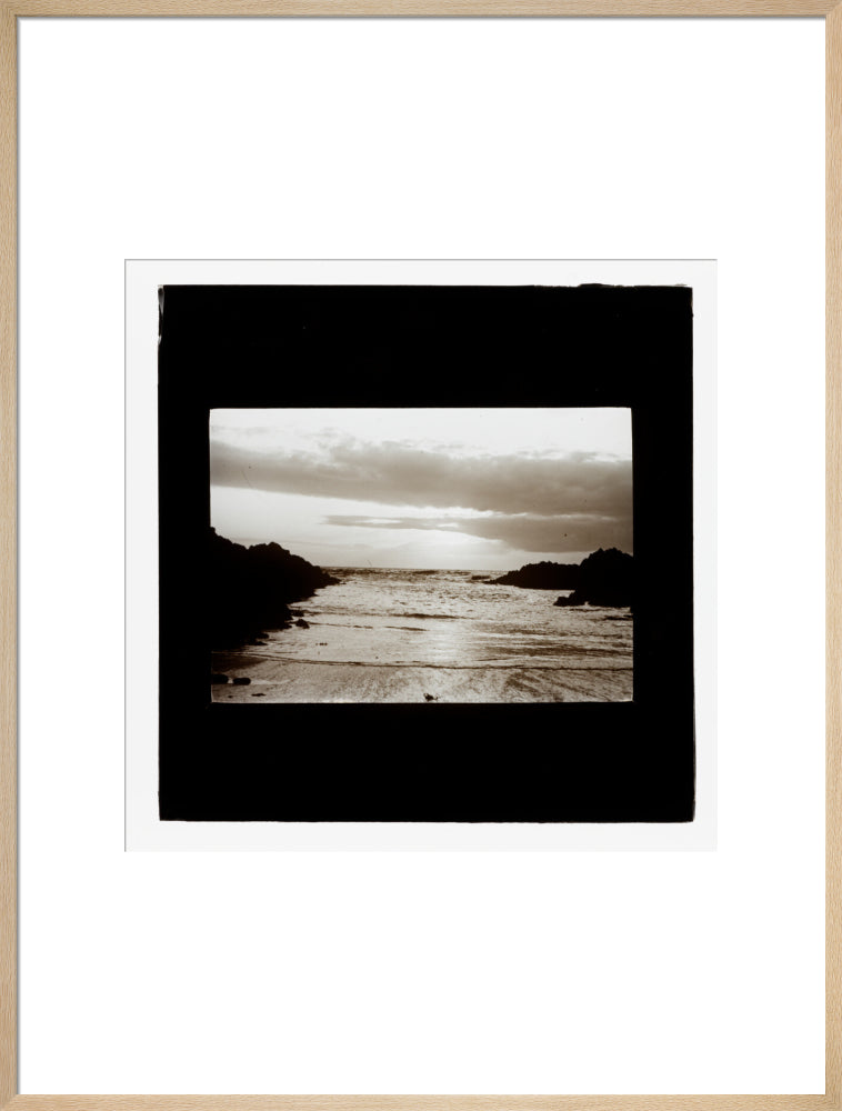 A magic lantern slide entitled 'Barrican, North Devon', by Birt Acres, 1893. art print extra large natural Art Print - Science Museum Shop