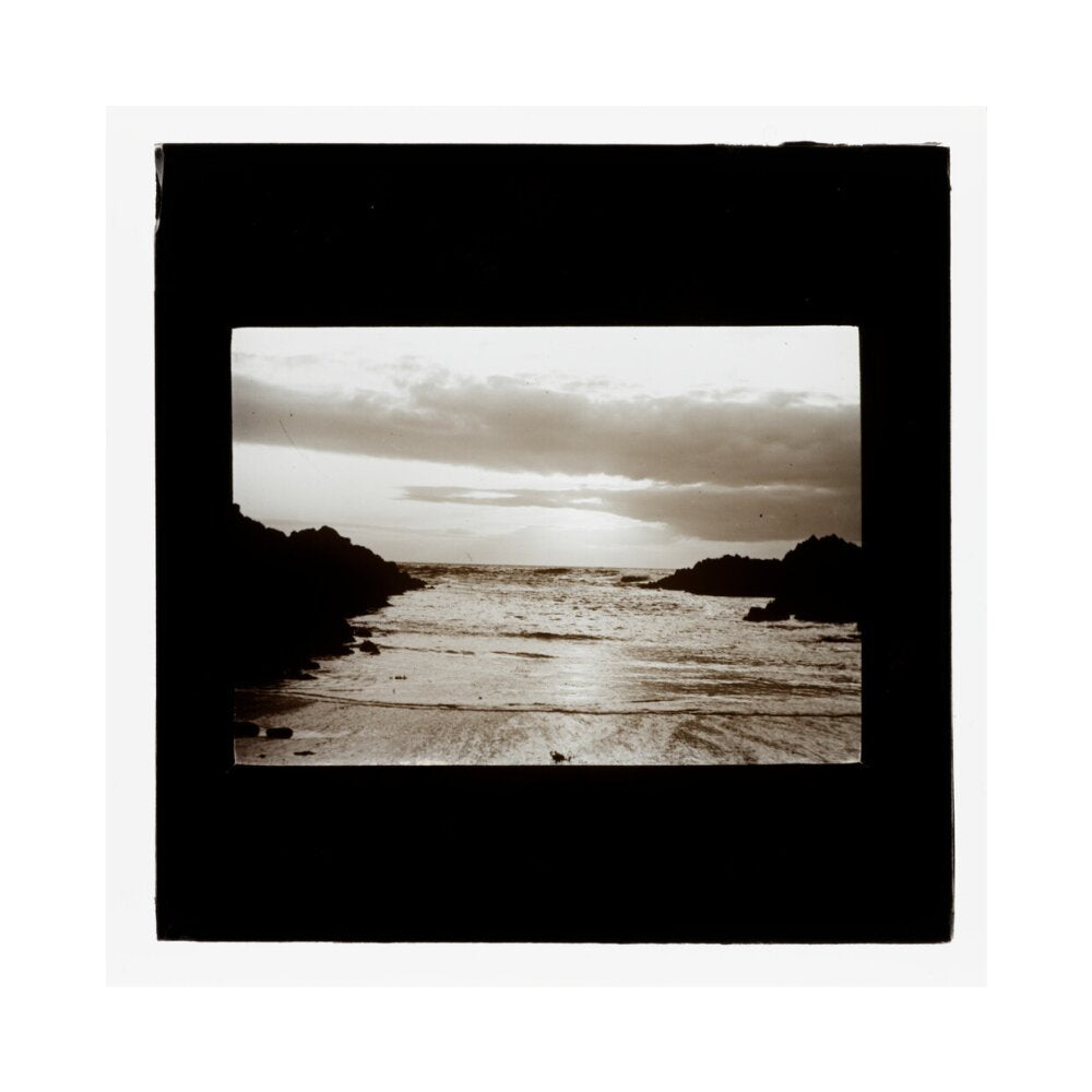 A magic lantern slide entitled 'Barrican, North Devon', by Birt Acres, 1893. unstretched canvas medium none Art Print - Science Museum Shop