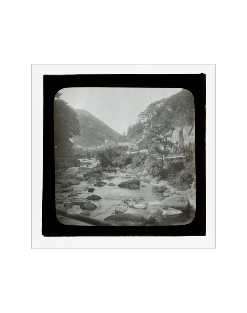 A magic lantern slide of Lynmouth by Birt Acres, c. 1893. art print extra small none Art Print - Science Museum Shop