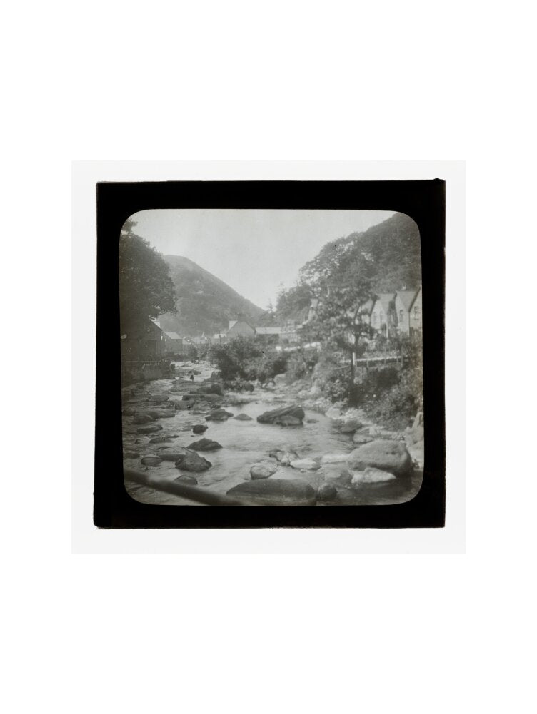 A magic lantern slide of Lynmouth by Birt Acres, c. 1893. art print small none Art Print - Science Museum Shop
