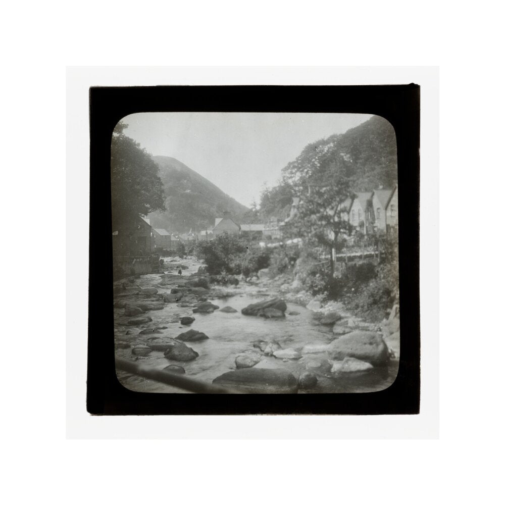 A magic lantern slide of Lynmouth by Birt Acres, c. 1893. unstretched canvas small none Art Print - Science Museum Shop