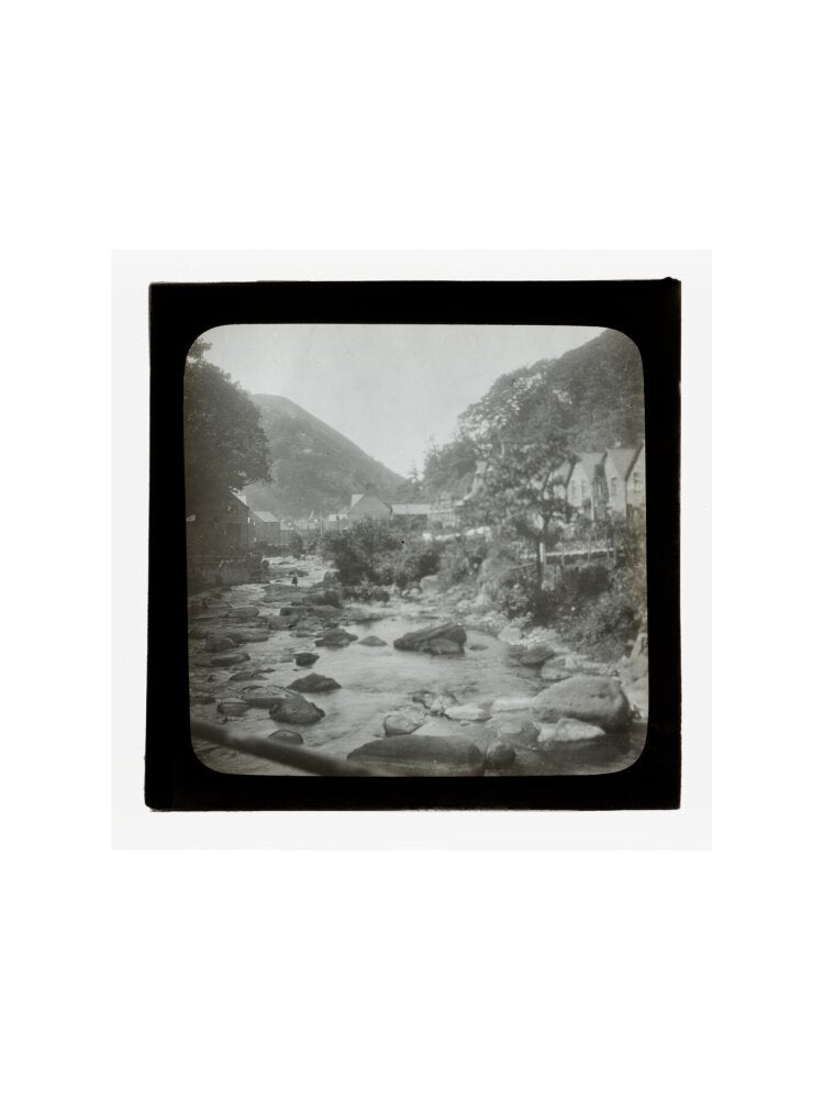 A magic lantern slide of Lynmouth by Birt Acres, c. 1893. art print large none Art Print - Science Museum Shop