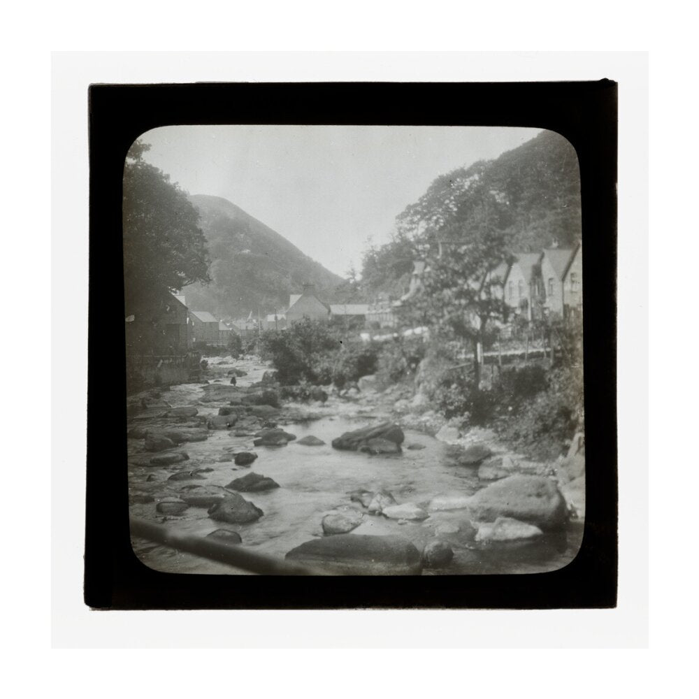 A magic lantern slide of Lynmouth by Birt Acres, c. 1893. unstretched canvas large none Art Print - Science Museum Shop