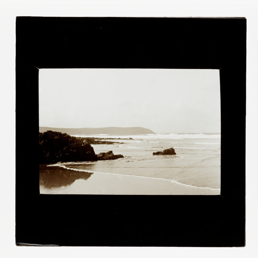 A magic lantern slide showing Woolacombe by Birt Acres, c. 1893. Art Print - Science Museum Shop