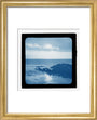 A magic lantern slide showing a seascape with rocks by Birt Acres, c. 1893. (Blue carbon for projection). art print extra small gold Art Print - Science Museum Shop