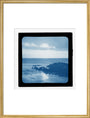 A magic lantern slide showing a seascape with rocks by Birt Acres, c. 1893. (Blue carbon for projection). art print large gold Art Print - Science Museum Shop