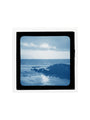 A magic lantern slide showing a seascape with rocks by Birt Acres, c. 1893. (Blue carbon for projection). art print large none Art Print - Science Museum Shop