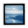 A magic lantern slide showing a seascape with rocks by Birt Acres, c. 1893. (Blue carbon for projection). unstretched canvas large none Art Print - Science Museum Shop