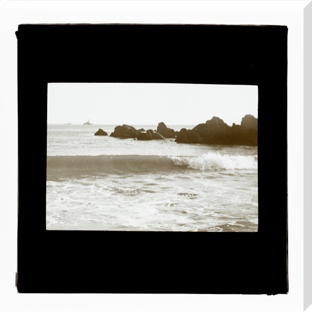 A magic lantern slide entitled 'As The Flowing Tide Comes In' by Birt Acres, c. 1893. stretched canvas extra large none Art Print - Science Museum Shop