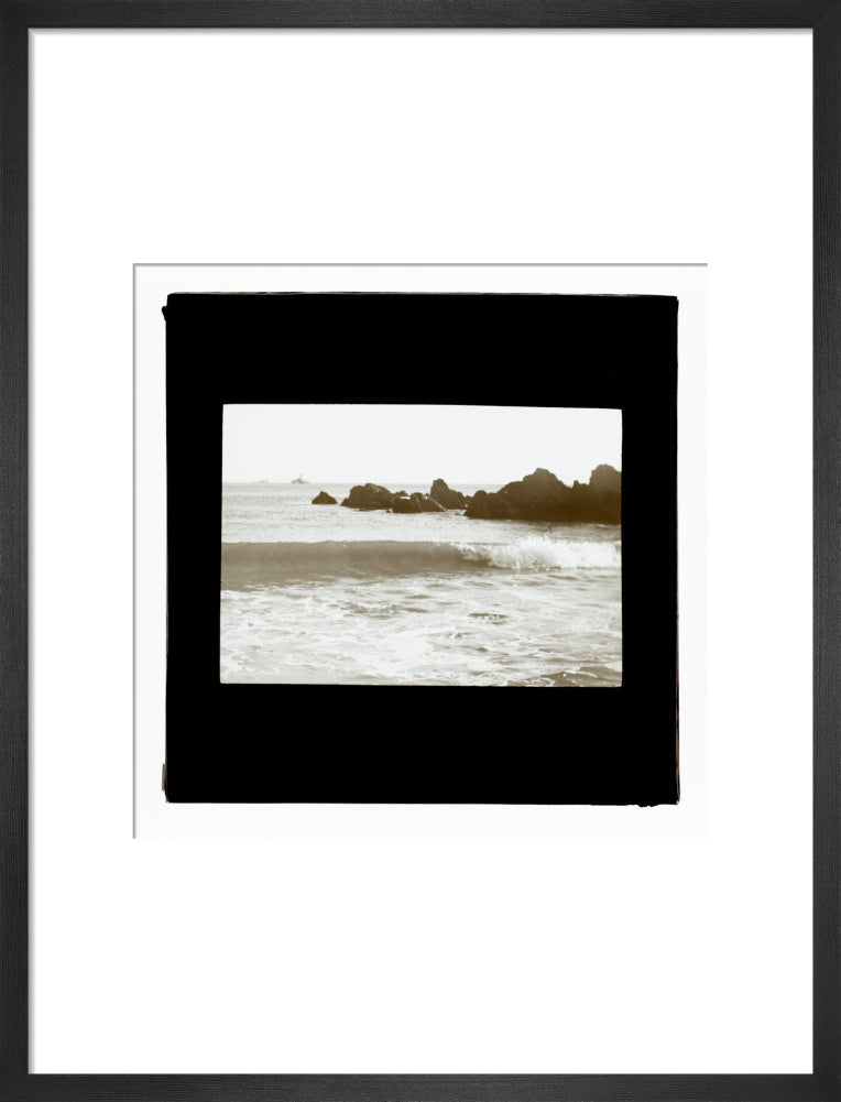 A magic lantern slide entitled 'As The Flowing Tide Comes In' by Birt Acres, c. 1893. art print medium black Art Print - Science Museum Shop