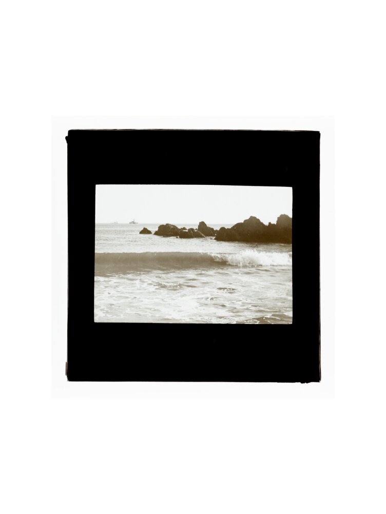 A magic lantern slide entitled 'As The Flowing Tide Comes In' by Birt Acres, c. 1893. art print medium none Art Print - Science Museum Shop