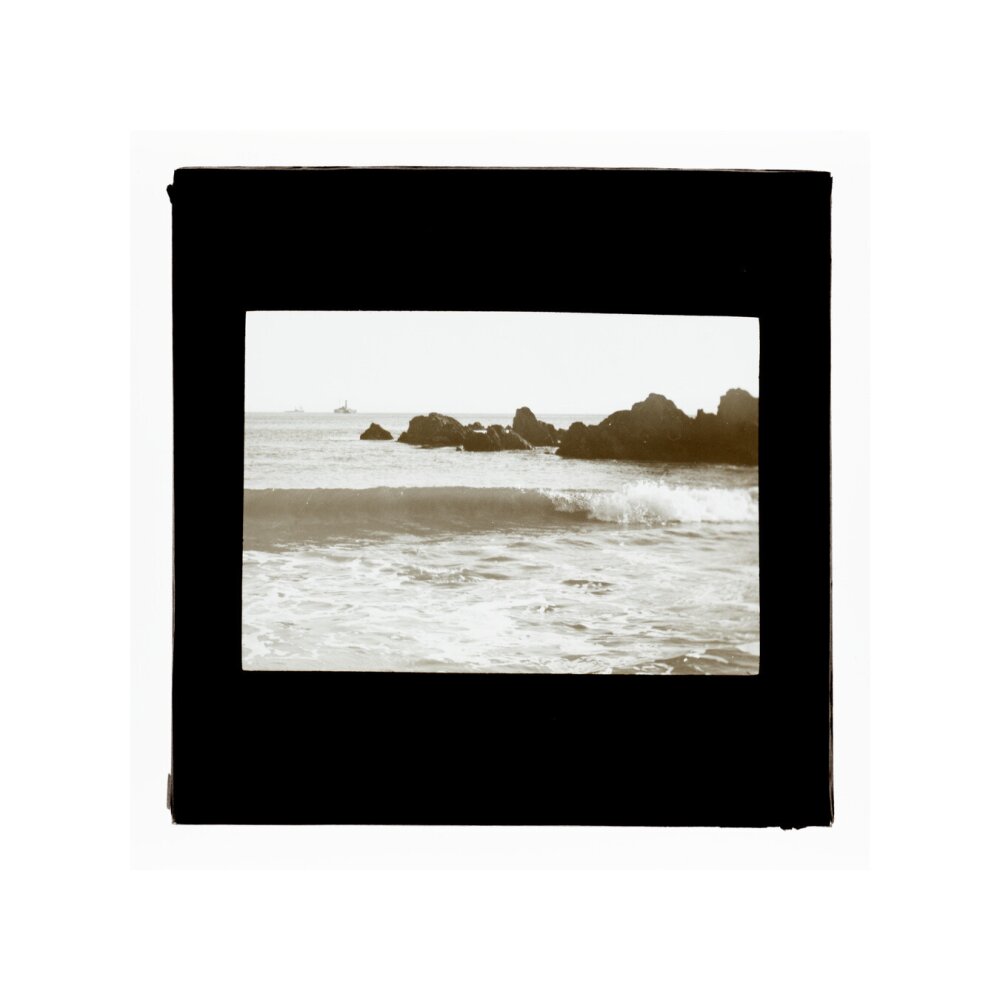 A magic lantern slide entitled 'As The Flowing Tide Comes In' by Birt Acres, c. 1893. unstretched canvas small none Art Print - Science Museum Shop