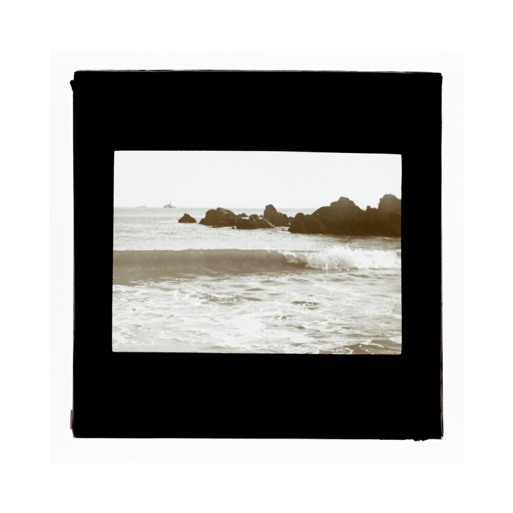 A magic lantern slide entitled 'As The Flowing Tide Comes In' by Birt Acres, c. 1893. unstretched canvas medium none Art Print - Science Museum Shop