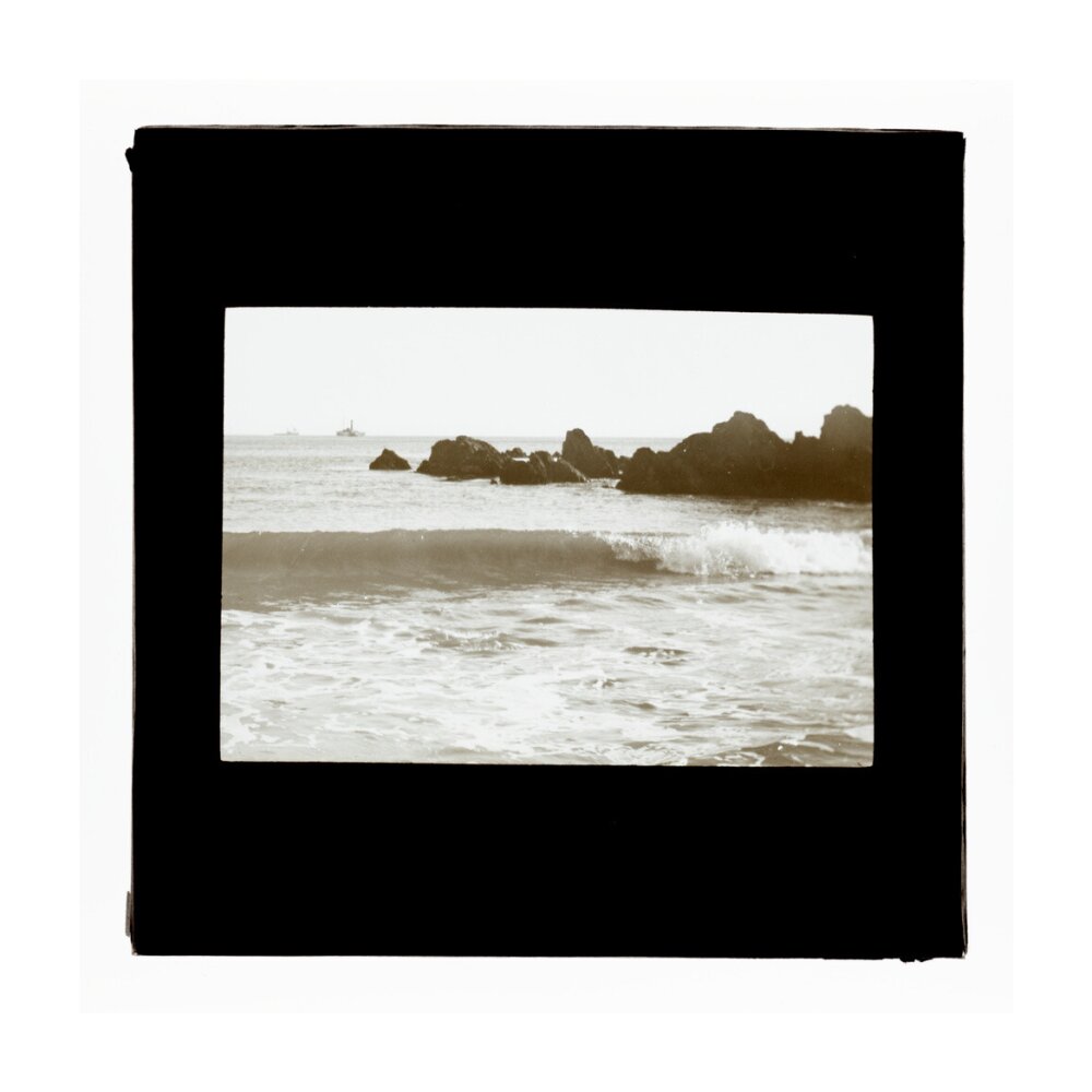 A magic lantern slide entitled 'As The Flowing Tide Comes In' by Birt Acres, c. 1893. unstretched canvas large none Art Print - Science Museum Shop