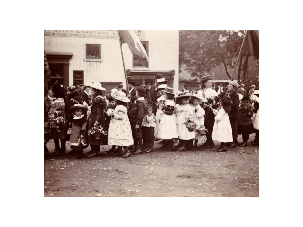 Children taking part in a procession, Whitby, North Yorkshire, c 1900s. art print extra large none Art Print - Science Museum Shop