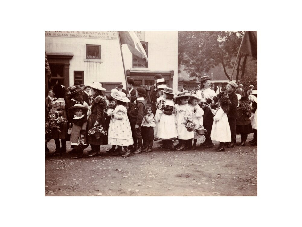 Children taking part in a procession, Whitby, North Yorkshire, c 1900s. art print medium none Art Print - Science Museum Shop