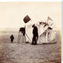 Snap-shot of a beach photographer at Whitby, North Yorkshire, c 1900s. stretched canvas extra large none Art Print - Science Museum Shop