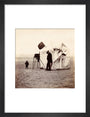 Snap-shot of a beach photographer at Whitby, North Yorkshire, c 1900s. art print small black Art Print - Science Museum Shop