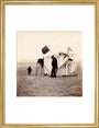 Snap-shot of a beach photographer at Whitby, North Yorkshire, c 1900s. art print medium gold Art Print - Science Museum Shop