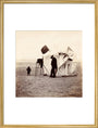 Snap-shot of a beach photographer at Whitby, North Yorkshire, c 1900s. art print large gold Art Print - Science Museum Shop