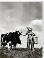 A milkmaid and cows stretched canvas extra large none Art Print - Science Museum Shop