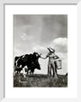 A milkmaid and cows art print extra small white Art Print - Science Museum Shop